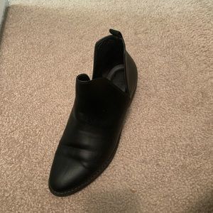 Black slip on booties